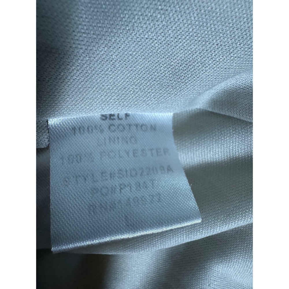 Saints & Hearts Tan White Striped Smocked Puff Sleeve Midi Dress Size Small - Picture 4 of 8